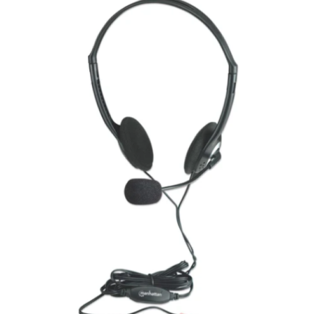 Slušalice sa mikrofonom Manhattan 164429. 2x3.5mm black