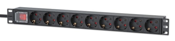 PDU kabl Intellinet 715133 19"/1U sa 9 utilnica/prekidač/2m