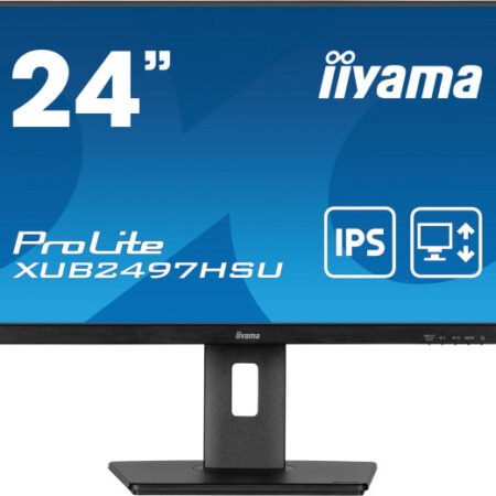 Monitor 23.8" Iiyama XUB2497HSU-B2 IPS 1920x1080/100Hz/1ms/HDMI/DP/USB/zvučnici