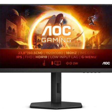 Monitor 23.8" AOC 24G4X IPS 1920x1080/180Hz/0.5ms/2xHDMI/DP/pivot/zvučnici