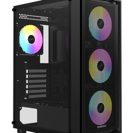 Kuciste Raidmax Vector 216 Black 4 x RGB fan/Window/650W