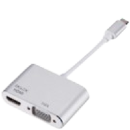 Adapter Stars Solutions USB-C na HDMI/VGA sivi