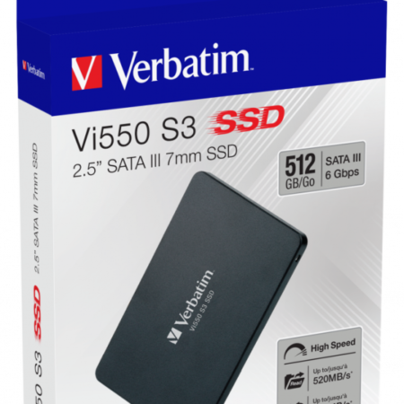 SSD 2.5" SATA Verbatim Vi550 S3 512GB 520MB/s 500MB/s