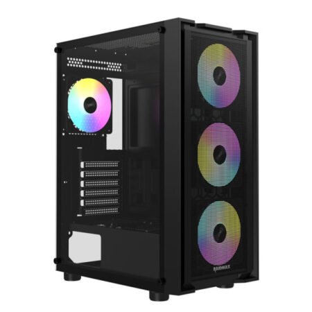 Kuciste Raidmax Vector 216 Black 4 x RGB fan/Window/650W+ 600W 80+Gold budle