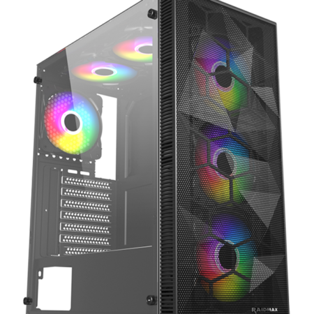 Kuciste Raidmax Talos ARGB window/black, 4x 120mm/650W