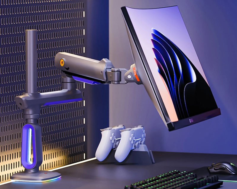 G80 Gaming stoni nosač za monitor mat crni