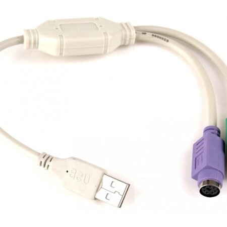 Adapter USB (M) - 2xPS/2 za miša i tastaturu (F) beli