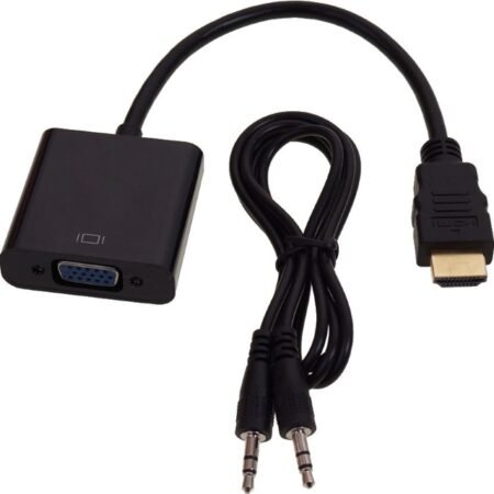 Adapter-konvertor HDMI (M) - VGA (F) + Audio kabl 3.5mm crni