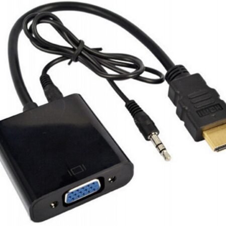 Adapter HDMI (M) - VGA D-sub (F) + Audio kabl 3.5mm (M/M) crni