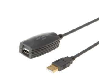 Kabl sa pojačivačem USB A - USB A M/F 5m crni
