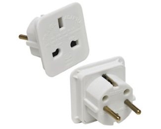 Adapter Euro utikač - UK utičnica bela