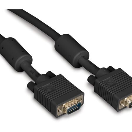 Kabl VGA D-sub M/M 5m HQ feritno jezgro crni