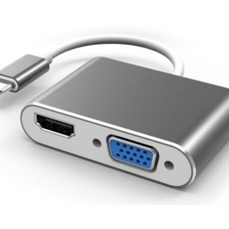Adapter-konvertor TIP C na HDMI+VGA