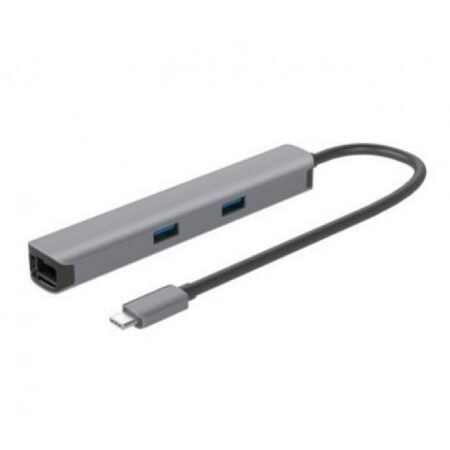 Adapter USB 3.1 tip C (M) - HDMI + 2 x USB 3.0 + SD/TF+PD 100W + RJ45 (F)1000 Mbps (7 u 1)