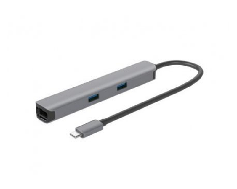 Adapter USB 3.1 tip C (M) - HDMI + 2 x USB 3.0 + SD/TF+PD 100W + RJ45 (F)1000 Mbps (7 u 1)