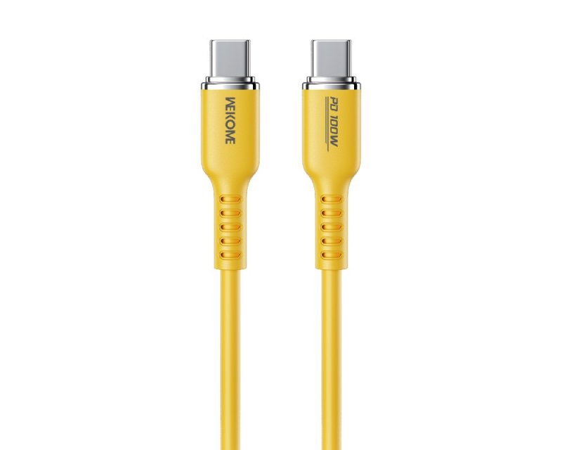 WDC-11 Kabl 3.1 USB tip C M/M 1.2m, za Super brzo punjenje 100W/480Mbps, Silicon Soft, žuti