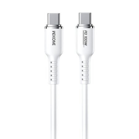 WDC-11 Kabl 3.1 USB tip C M/M 1.2m, za Super brzo punjenje 100W/480Mbps, Silicon Soft, beli