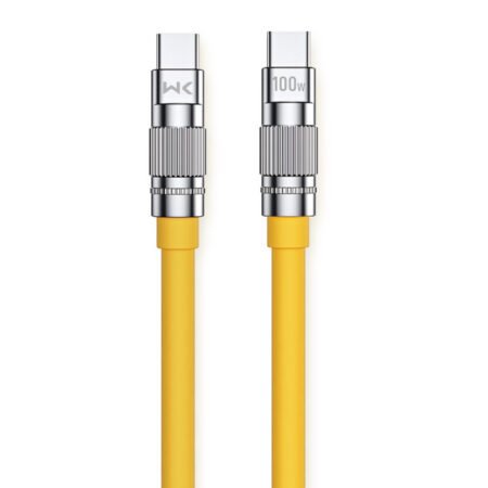 WDC-188 Kabl 3.1 USB tip C M/M 1m, za Superbrzo punjenje 100W/480Mbps, žuti