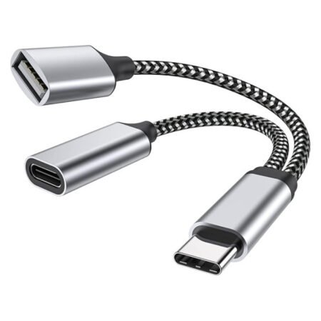 Adapter Tip C na Tip C (z) + USB (z)