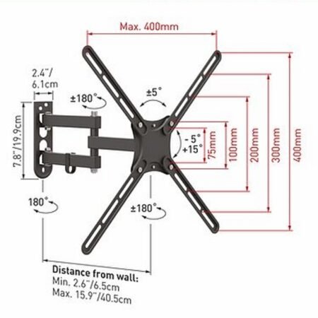E3433 LCD TV zglobni zidni nosač do 65 inča