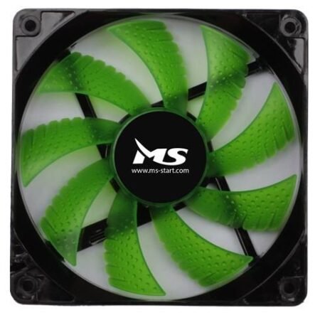 VENTILATOR ZA KUĆIŠTE MS ZELENI LED 12CM