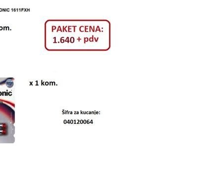PAKET PANASONIC telefon KX-TG1611FXH + AAA baterije