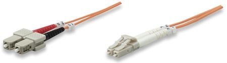 Intellinet optički kabal, Duplex, MM, LC/SC, 50/125, OM2, 1m, Oranž