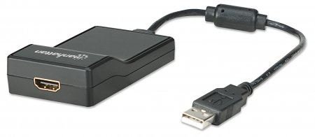 MH adapter USB to HDMI, USB A-male/HDMI-female, crni,151061