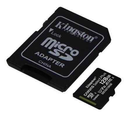 MICRO SD.128GB KINGSTON + 1ad KIN Canvas Plus