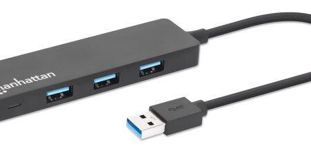 USB HUB 4port Manhattan 164900 3.2 G1/5Gbps/Crni