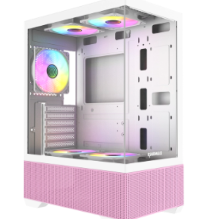 Kuciste Raidmax Infinita I802 Air/Glass/5x 120mm RGB/PINK/i802APKS