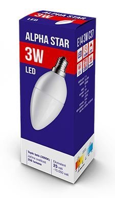 XLED LED Sijalica,E14 3W, Toplo bela,candle