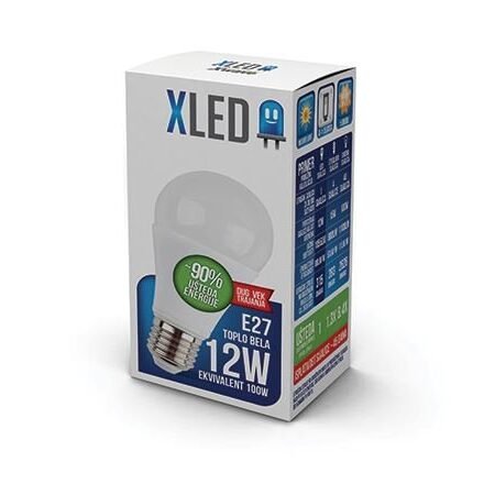 XLED LED Sijalica,E27 -12W,220V,Toplo bela ,3000K,1055Lm