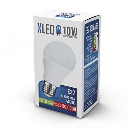 XLED Led Sijalica, E27 -10W, 220V, Hladno bela, 5500K, 850Lm