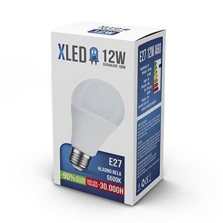 XLED Led Sijalica, E27 -12W, 220V, Hladno bela, 5500K, 1110Lm
