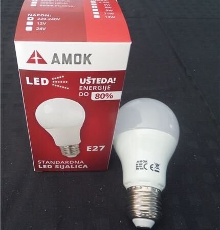 AMOK Led sijalice E27 220-240V 8w 3000K 600 lm