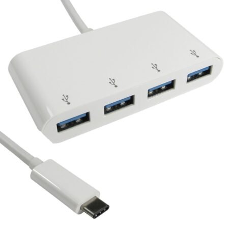 USB 3.1 tip C HUB 4port beli