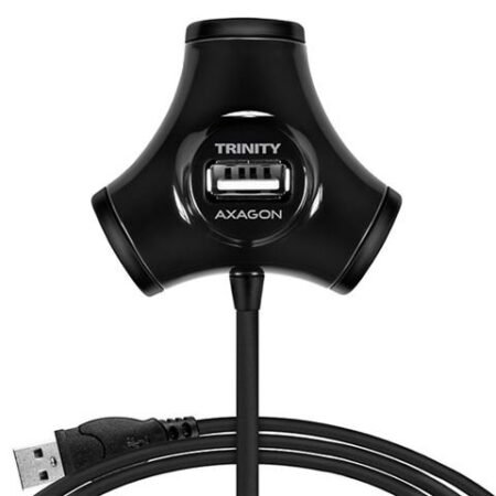 AXAGON HUE-X3B 4x USB2.0 TRINITY Hub, Crni