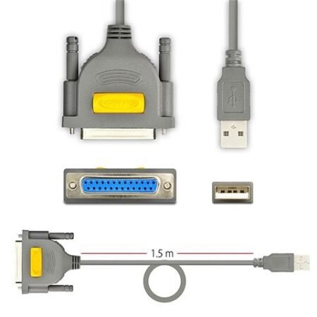 AXAGON ADP-1P25 USB2.0 - Parallel DB25F Printer Adapter, 1.5m