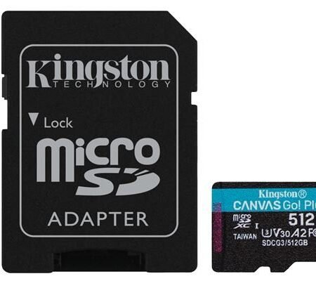MICRO SD.512GB KINGSTON + SD adapter SDCG3/512GB