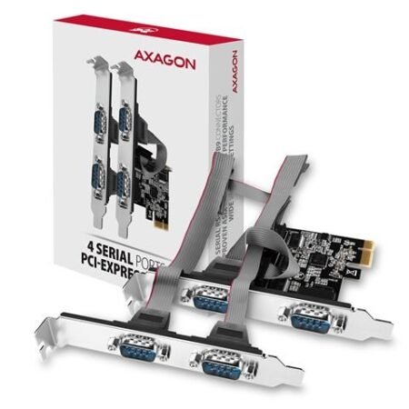 Kontroler PCI-Express --> 4 x Serial port + LP, AXAGON