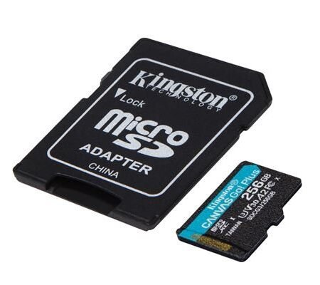 MICRO SD.256GB KINGSTON + SD adapter SDCG3/256GB