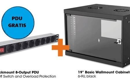 Intellinet 19'' Zidni orman 9U/560mm+PDU, 8-Output