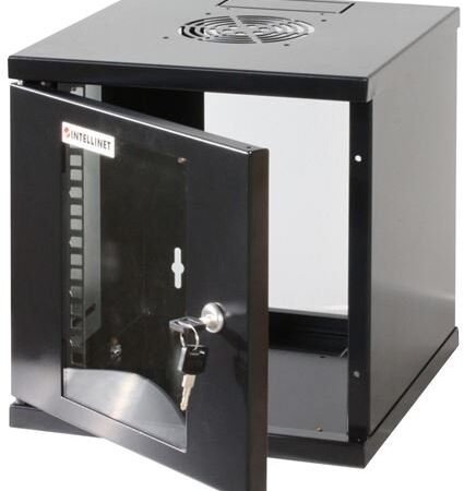 Intellinet 10" zidni ormar, 6U/300mm, sastavljen, crni