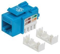 Intellinet Cat5e Keystone Jack, UTP, plavi, Punch-Down