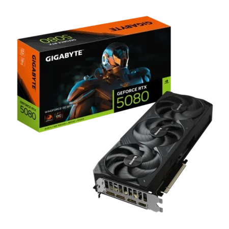 VGA Gigabyte RTX 5080 WindForce3 OC 16GB, GV-N5080WF3OC-16GD
