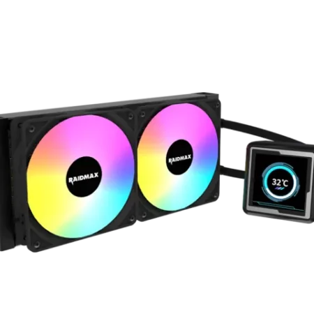 CPU hladnjak Raidmax INFINITA LM240 ARGB LCD 2.73" Black, LM240BK