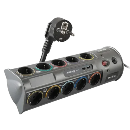 Kabl surge S-Link PRZ01 10xšuko/2xUSB/3m