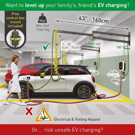 EV160WM zidni zglobni nosač kabla za punjenje električnih vozila 160cm
