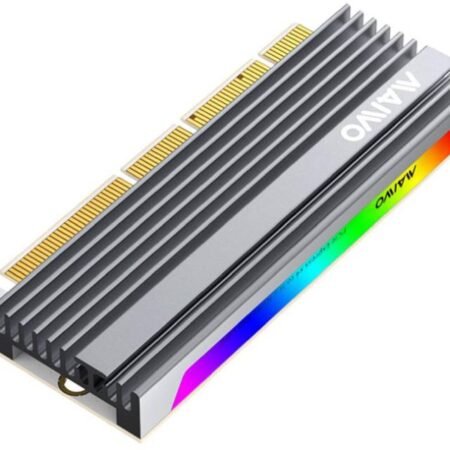 Adapter M.2 NVMe na PCI-Express RGB Alu heatsink, KT058